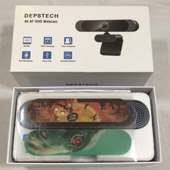 *Host Pick* DEPSTECH DW49 4K Autofocus USB Webcam with Built-in Dual Mic *NIB* - Picture 3 of 9